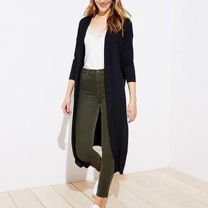 NWT LOFT Women's Knit Duster - Black